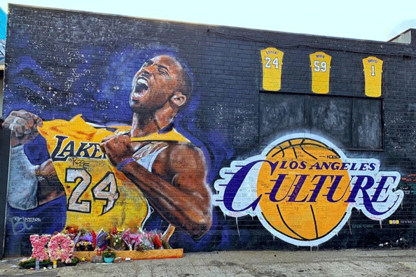 Kobe Bryant remembered in murals around Los Angeles area